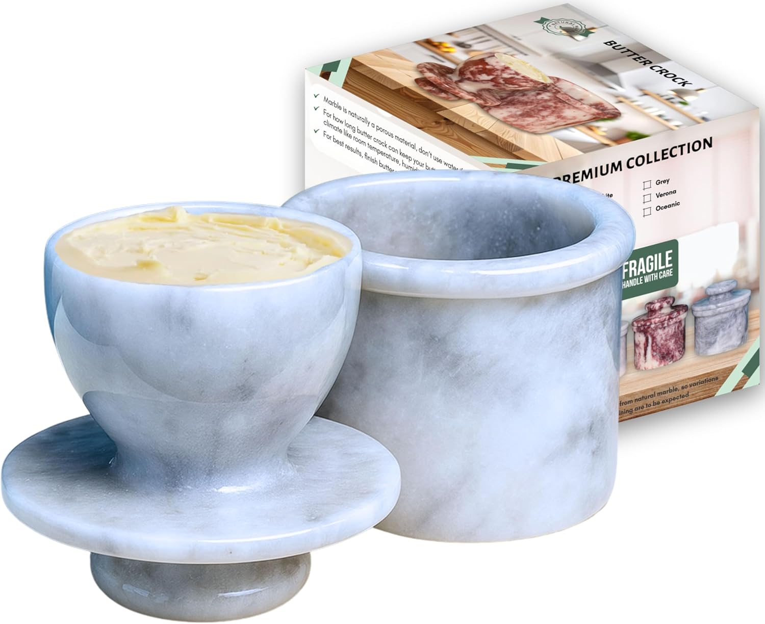 Marble Butter Keeper